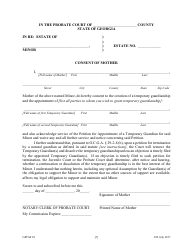 Form GPCSF28 Petition for Temporary Letters of Guardianship of Minor - Georgia (United States), Page 9