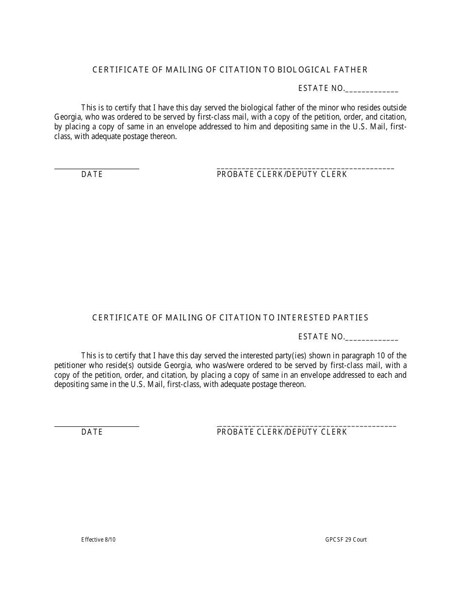 Form GPCSF29 Petition for Permanent Letters of Guardianship of Minor - Georgia (United States), Page 14