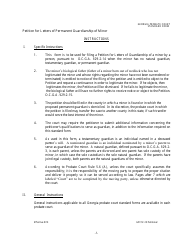 Form GPCSF29 Petition for Permanent Letters of Guardianship of Minor - Georgia (United States)