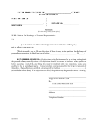 Form GPCSF33 Petition for Discharge of Personal Representative - Georgia (United States), Page 11