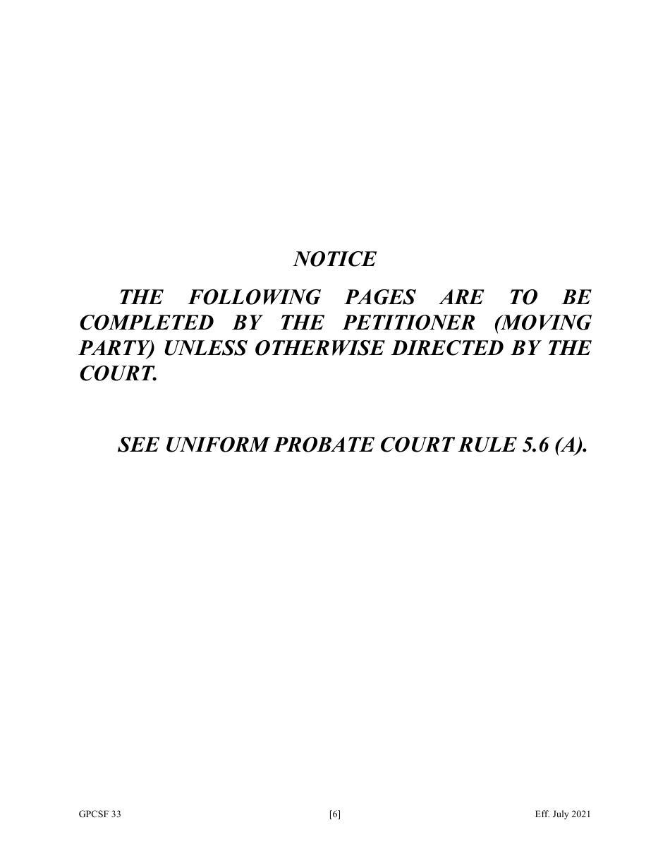 Form GPCSF33 Petition for Discharge of Personal Representative - Georgia (United States), Page 8