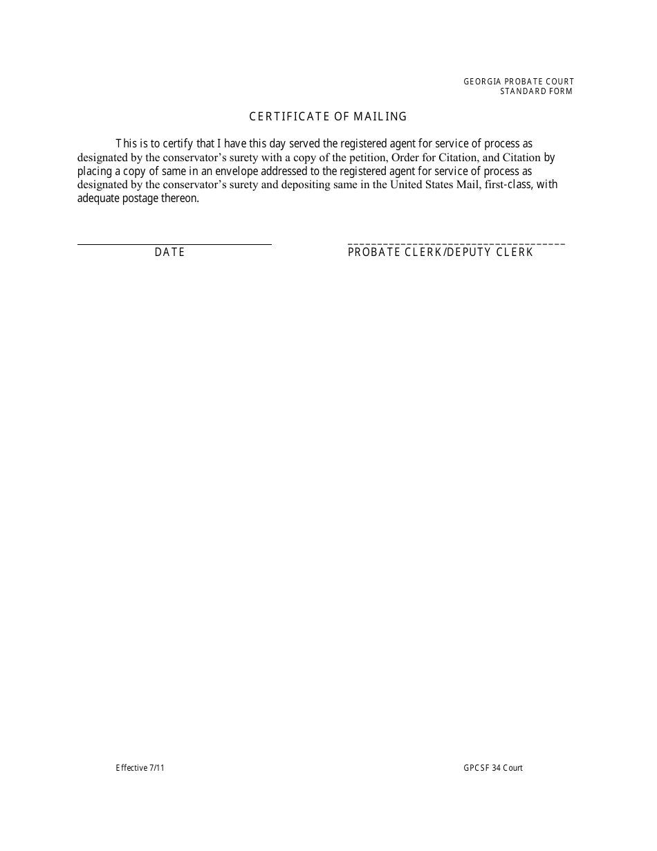 Form GPCSF34 Petition of Conservator for Final Settlement of Accounts and Discharge From Office and Liability - Georgia (United States), Page 11