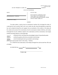 Form GPCSF34 Petition of Conservator for Final Settlement of Accounts and Discharge From Office and Liability - Georgia (United States), Page 12