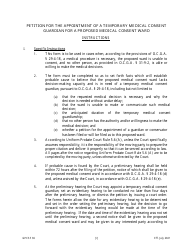 Document preview: Form GPCSF36 Petition for the Appointment of a Temporary Medical Consent Guardian for a Proposed Medical Consent Ward - Georgia (United States)