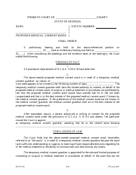 Form GPCSF36 Petition for the Appointment of a Temporary Medical Consent Guardian for a Proposed Medical Consent Ward - Georgia (United States), Page 17