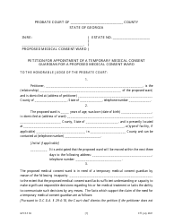 Form GPCSF36 Petition for the Appointment of a Temporary Medical Consent Guardian for a Proposed Medical Consent Ward - Georgia (United States), Page 3