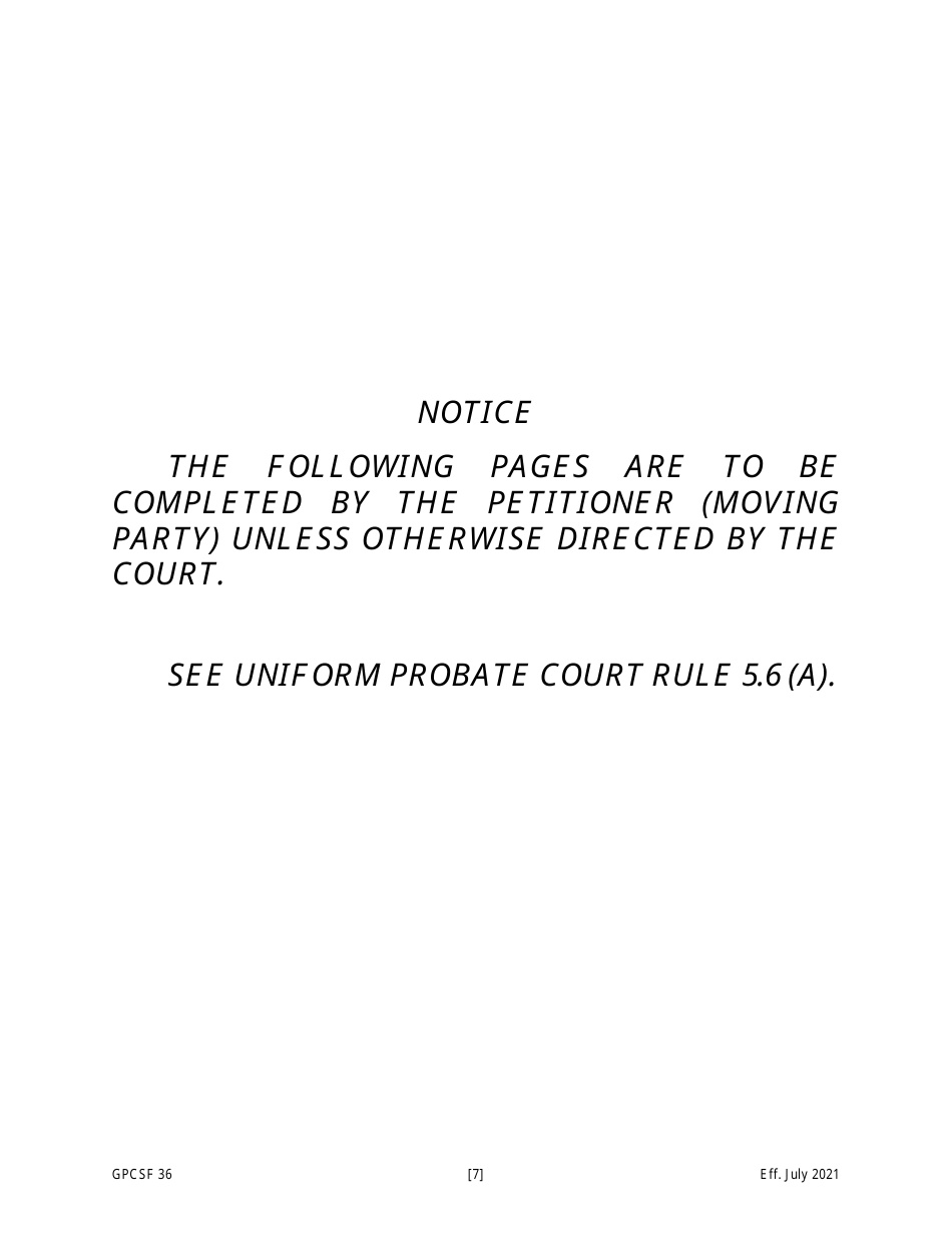 Form GPCSF36 Petition for the Appointment of a Temporary Medical Consent Guardian for a Proposed Medical Consent Ward - Georgia (United States), Page 9