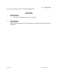 Form GPCSF58 Adult Conservatorship Inventory and Asset Management Plan - Georgia (United States)