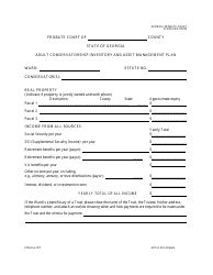 Form GPCSF58 Adult Conservatorship Inventory and Asset Management Plan - Georgia (United States), Page 2