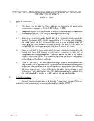 Form GPCSF65 Petition for Termination of Guardianship/Conservatorship and Restoration of Rights - Georgia (United States)