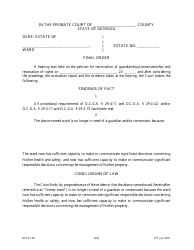 Form GPCSF65 Petition for Termination of Guardianship/Conservatorship and Restoration of Rights - Georgia (United States), Page 21