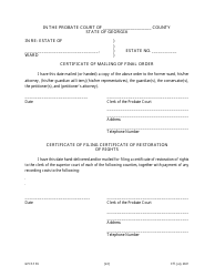 Form GPCSF65 Petition for Termination of Guardianship/Conservatorship and Restoration of Rights - Georgia (United States), Page 23