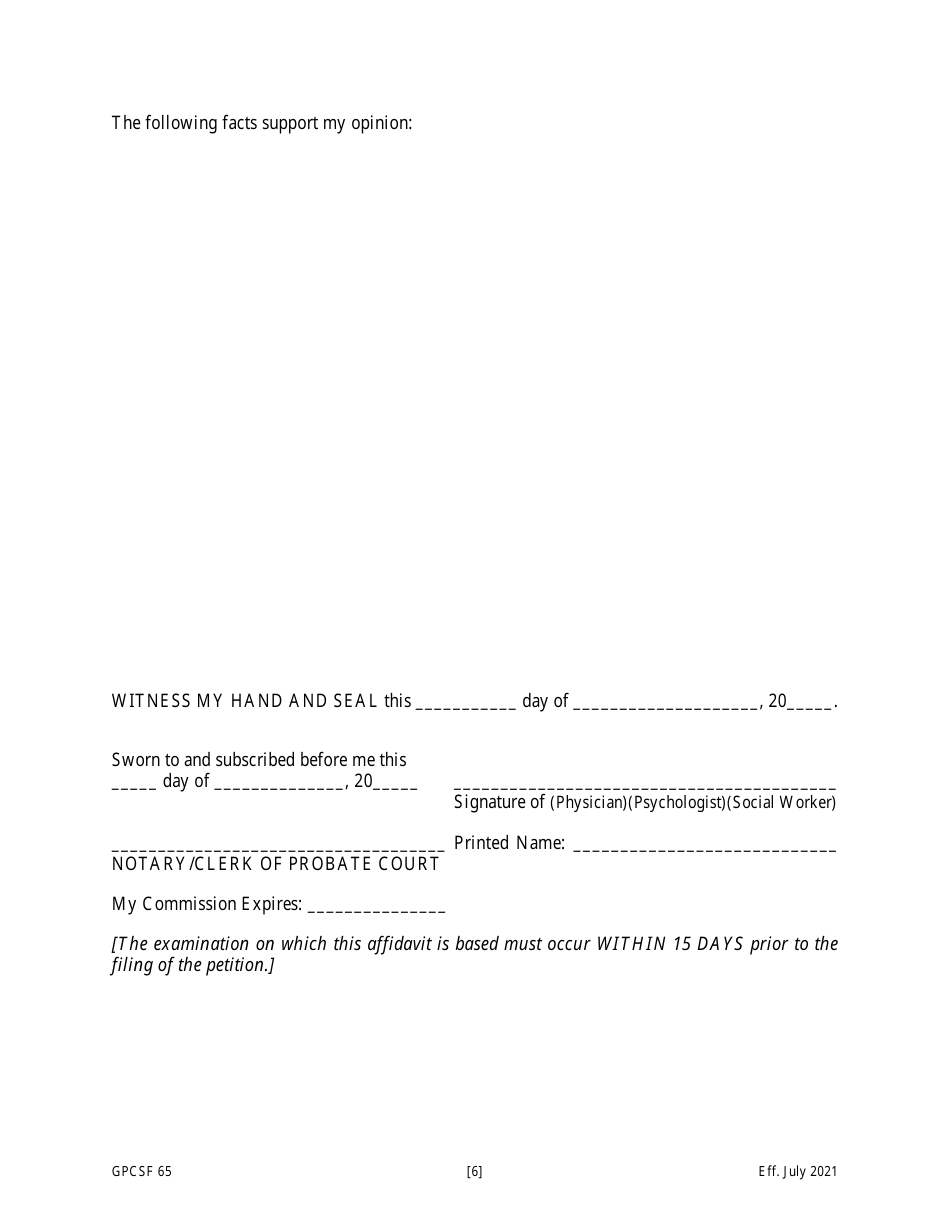Form GPCSF65 Petition for Termination of Guardianship / Conservatorship and Restoration of Rights - Georgia (United States), Page 7