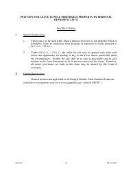 Document preview: Form GPCSF71 Petition for Leave to Sell Perishable Property by Personal Representative - Georgia (United States)