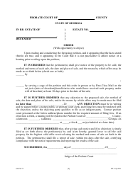 Form GPCSF71 Petition for Leave to Sell Perishable Property by Personal Representative - Georgia (United States), Page 5