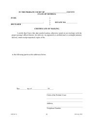 Form GPCSF72 Petition for Determination of Right of Disposition of Remains of a Decedent - Georgia (United States), Page 10