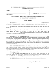 Form GPCSF72 Petition for Determination of Right of Disposition of Remains of a Decedent - Georgia (United States), Page 11
