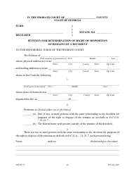 Form GPCSF72 Petition for Determination of Right of Disposition of Remains of a Decedent - Georgia (United States), Page 2
