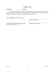 Form GPCSF72 Petition for Determination of Right of Disposition of Remains of a Decedent - Georgia (United States), Page 5