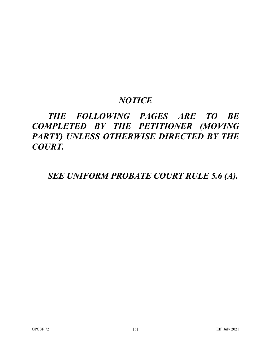Form GPCSF72 Petition for Determination of Right of Disposition of Remains of a Decedent - Georgia (United States), Page 7