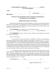 Form GPCSF72 Petition for Determination of Right of Disposition of Remains of a Decedent - Georgia (United States), Page 8