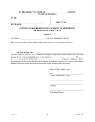 Form GPCSF72 Petition for Determination of Right of Disposition of Remains of a Decedent - Georgia (United States), Page 9