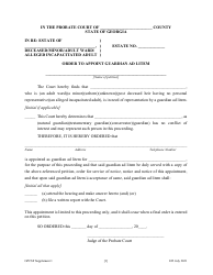 Supplement 1 Determination by Court That a Person May Act as Guardian or Appointment of Guardian Ad Litem - Georgia (United States), Page 2