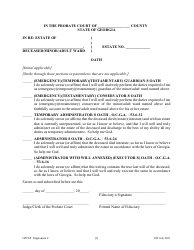 Document preview: Supplement 4 Guardian/Conservator/Personal Representative Oath - Georgia (United States)