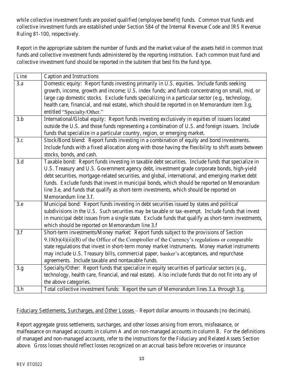 Instructions for Fiduciary and Related Services Report - South Dakota, Page 10