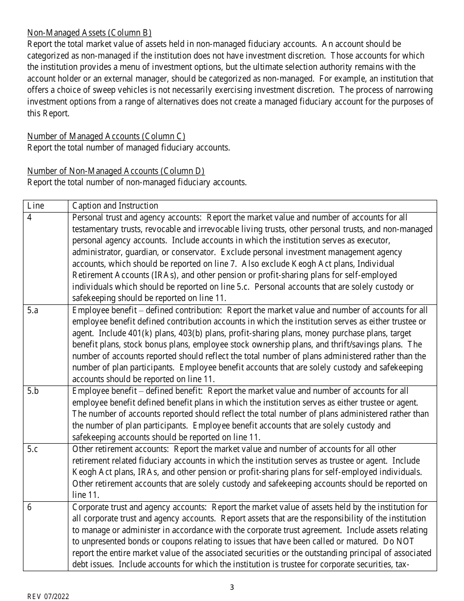 Instructions for Fiduciary and Related Services Report - South Dakota, Page 3