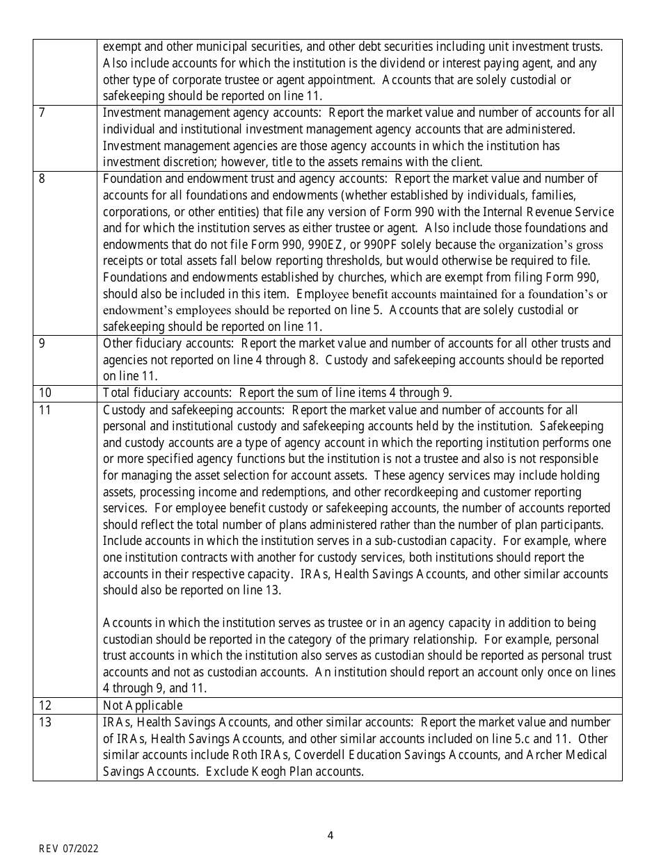 Instructions for Fiduciary and Related Services Report - South Dakota, Page 4