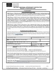 Section 3 and Equal Opportunity Contracting Project Utilization Plan - City of San Diego, California