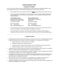 Form CCF-1 Citizen Complaint Form - Virgin Islands, Page 2