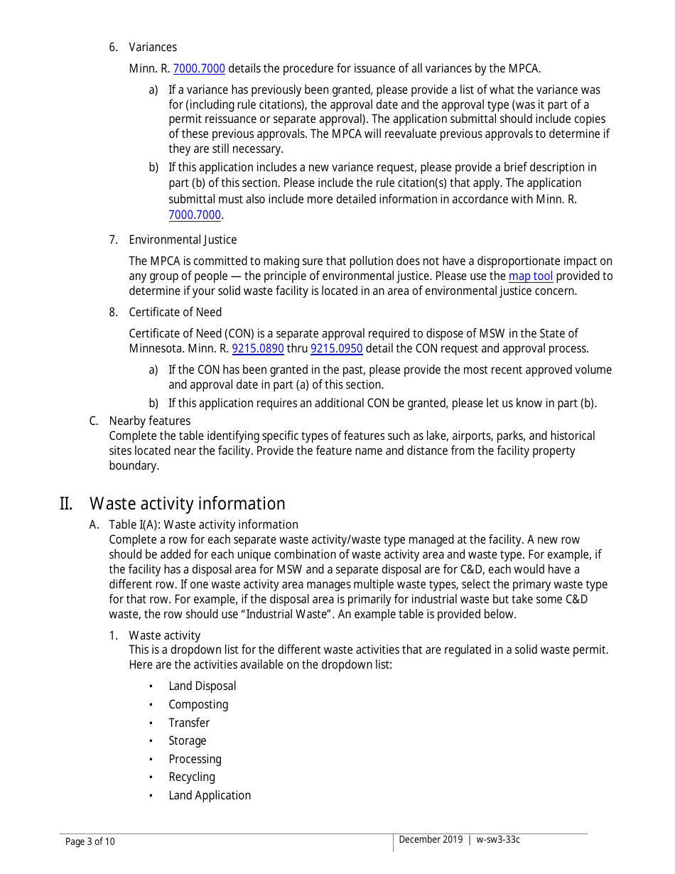 Instructions for Form w-sw3-33, w-sw3-33A, w-sw3-33B - Minnesota, Page 3