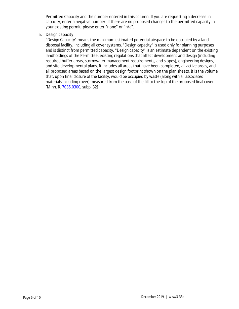 Instructions for Form w-sw3-33, w-sw3-33A, w-sw3-33B - Minnesota, Page 5