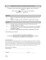 Form JACC-8 Section III Homecare Services Provider Qualifications - New Jersey, Page 2