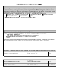 Vehicle Request Justification Form - Vermont, Page 2