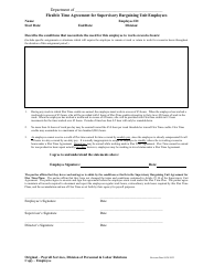 Document preview: Flexible Time Agreement for Supervisory Bargaining Unit Employees - Alaska