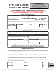 Document preview: Electronic Payment Agreement for Subsidized Adoption/Guardianship and Foster Parents - Alaska