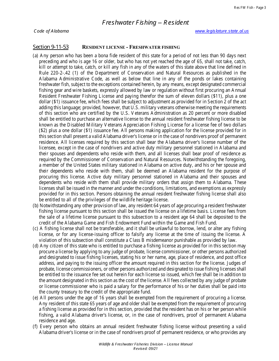 Freshwater Fishing License - Resident - Alabama, Page 4