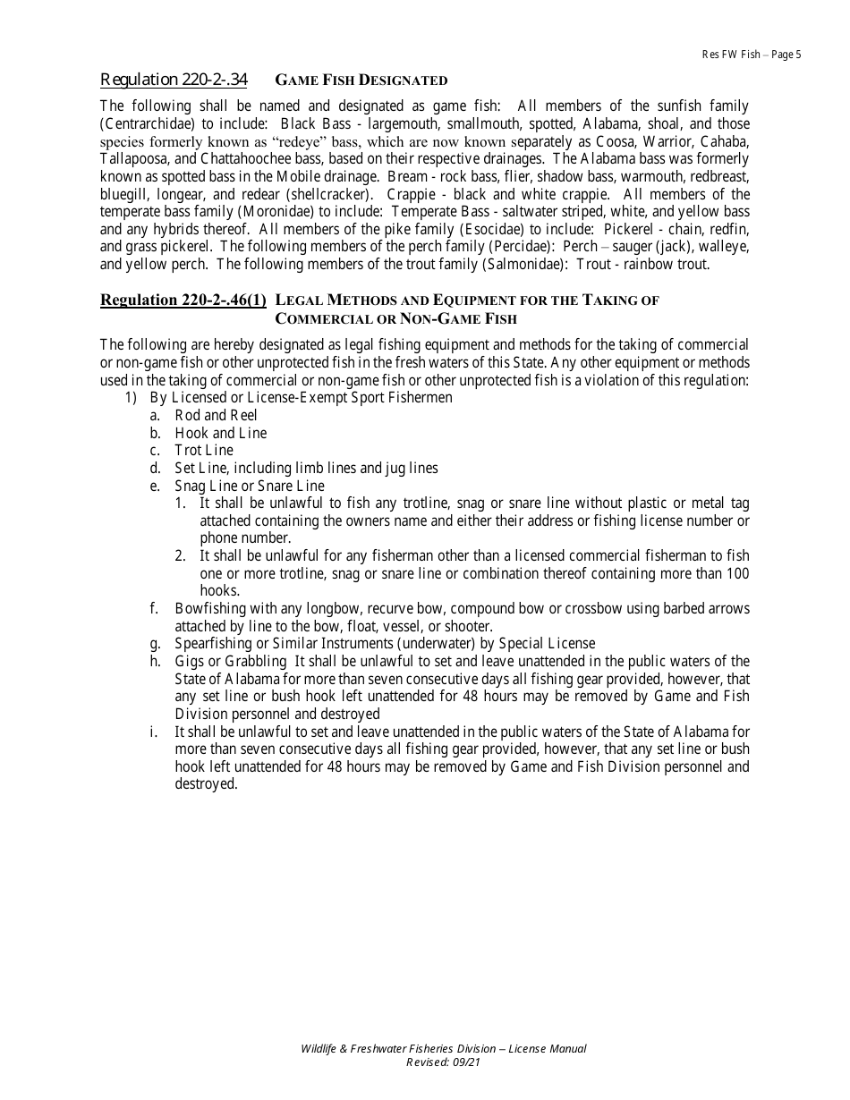 Freshwater Fishing License - Resident - Alabama, Page 6