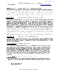 Public Fishing Lakes Daily License - Resident - Alabama, Page 4