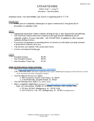 Document preview: Spearfishing License - Resident - Alabama, 2023