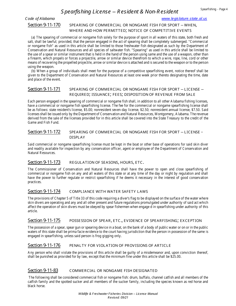 Spearfishing License - Non-resident - Alabama, Page 4