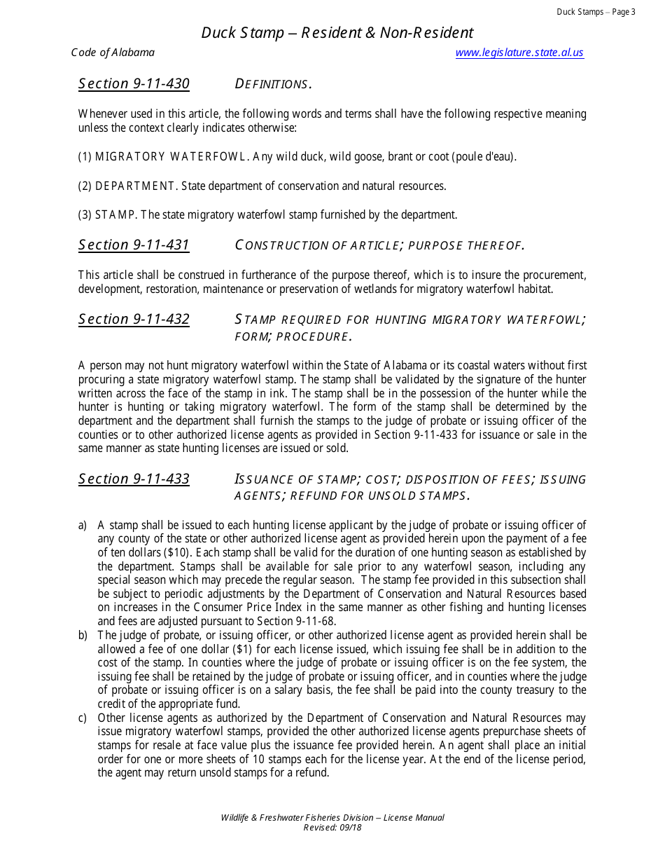 State / Federal Duck Stamp Request - Resident - Non-resident - Alabama, Page 4