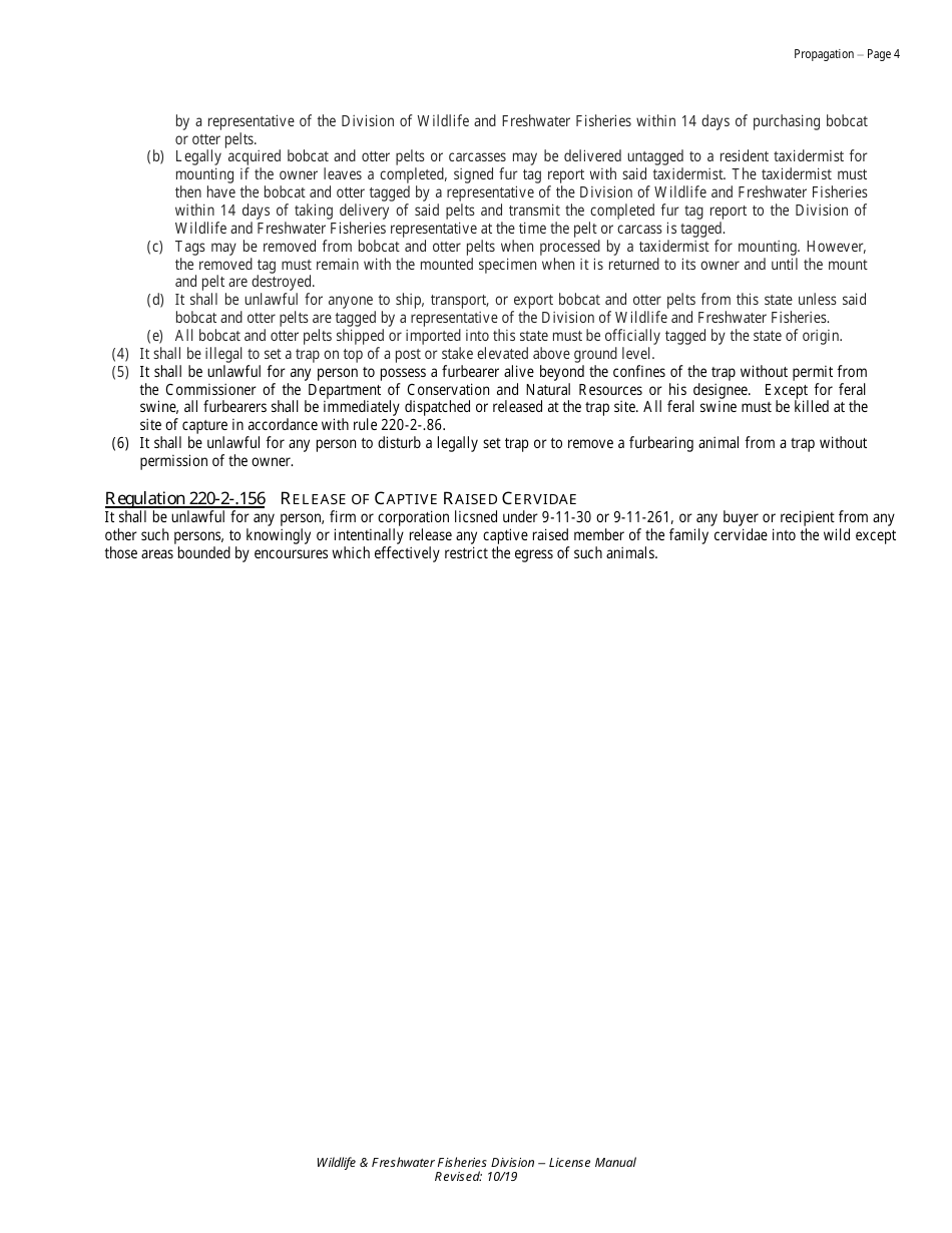 Propagation Permit - Resident - Non-resident - Alabama, Page 4