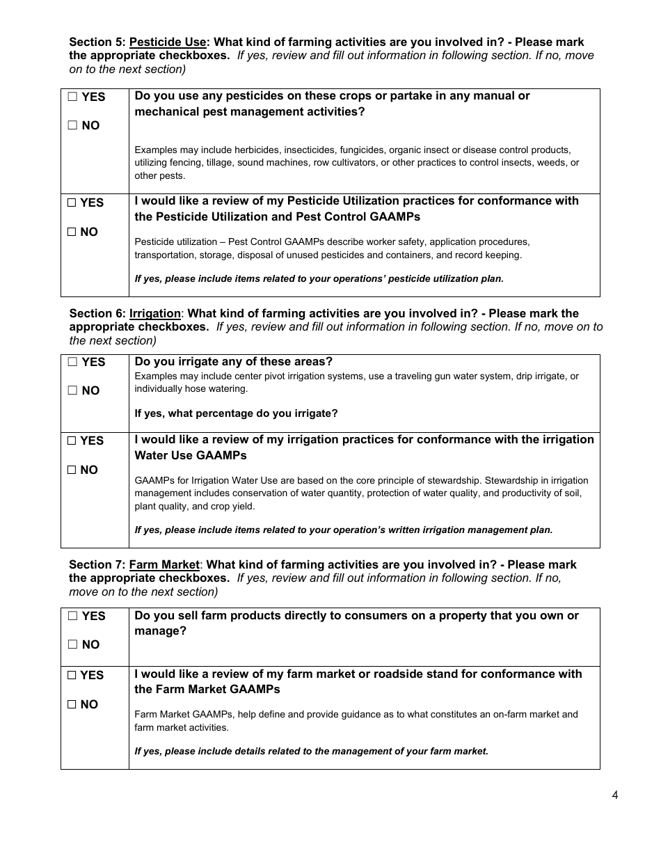 Conformance Request Application - Michigan, Page 4