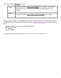 Conformance Request Application - Michigan, Page 5
