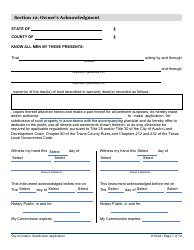 Subdivision Application - City of Austin and Extraterritorial Jurisdiction in Travis, Williamson, Bastrop, and Hays Counties - City of Austin, Texas, Page 7