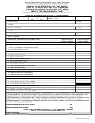 Form EQP3522 Request for Disbursement of Funds - Michigan